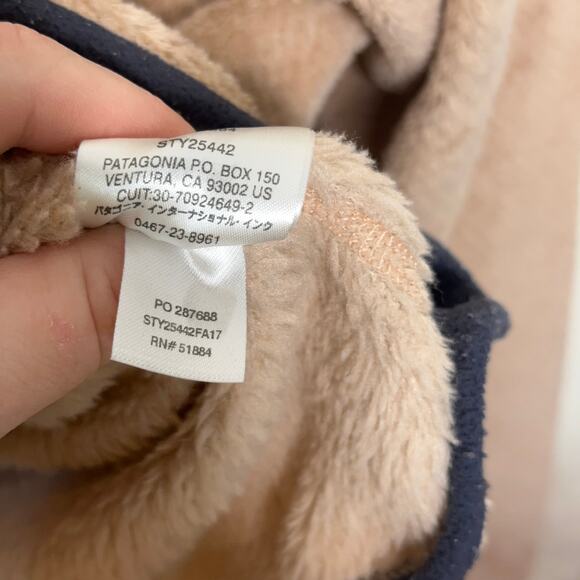 PATAGONIA Snap-T Re-Tool Fleece Rosewater Peach Cream Blush {FF10} - Picture 7 of 7